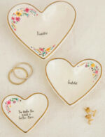Natural Life Nesting Heart Trinket Dishes