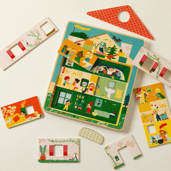 Peek Inside Layered Wooden Toddler Puzzle 2