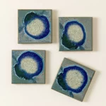 Shades Of Blue Ceramic Coasters - Set Of 4