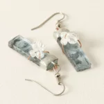 Shimmering Silver Stained Glass Earrings 1
