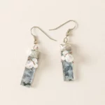 Shimmering Silver Stained Glass Earrings