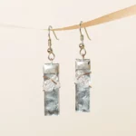 Shimmering Silver Stained Glass Earrings 2