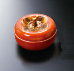 Small Ceramic Persimmon Container