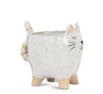 Small White Cat With Tail Planter 1