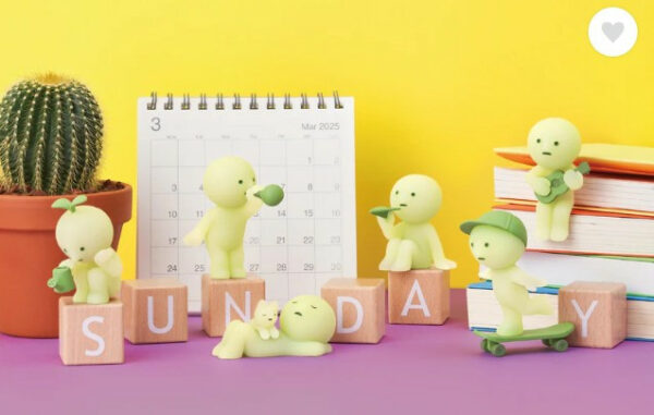 Smiski Mini Glow Figure Blind Box - Sunday Series 2