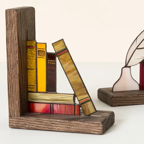 Stained Glass Library Bookends 2