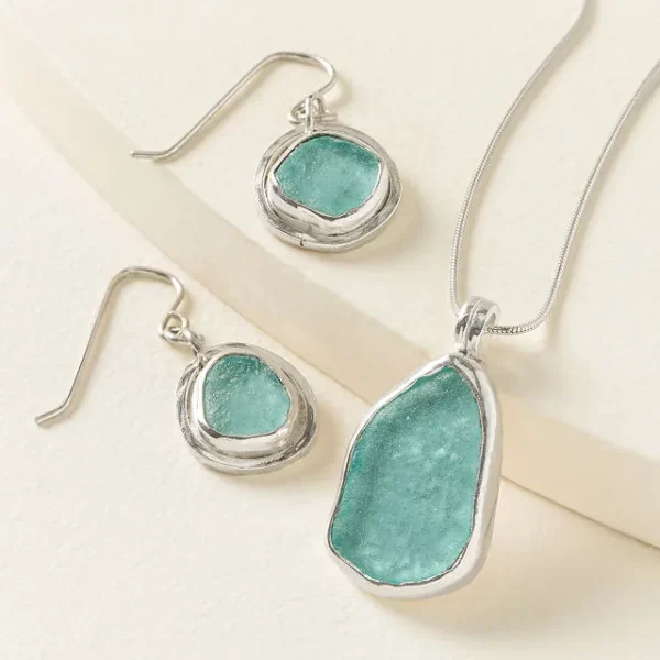 Sterling Silver Aqua Tides Sea Glass Jewelry 1