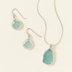 Sterling Silver Aqua Tides Sea Glass Jewelry