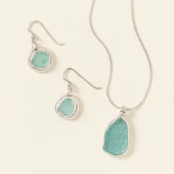 Sterling Silver Aqua Tides Sea Glass Jewelry