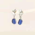 Sterling Silver Sea Glass Petal Earrings