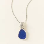 Sterling Silver Sea Glass Spiral Necklace