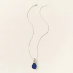 Sterling Silver Sea Glass Spiral Necklace 2