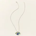 Sterling Silver Sea Glass Trio Necklace 2