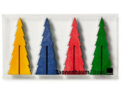 Tannenbaum Mini Colored 45 Wood Trees Set Of 8