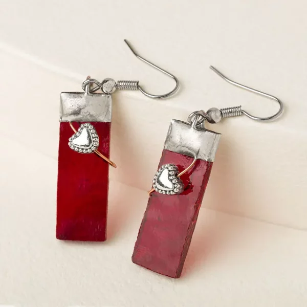 Wrapped In Love Stained Glass Earrings 1