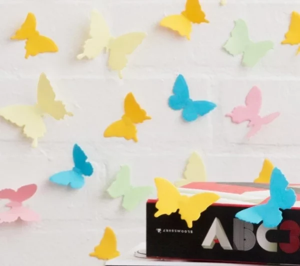 3d Butterfly Sticky Notes - Specimen Style Box 1