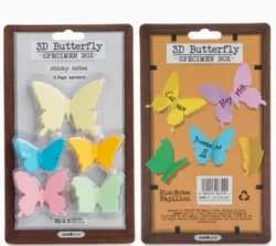 3d Butterfly Sticky Notes - Specimen Style Box