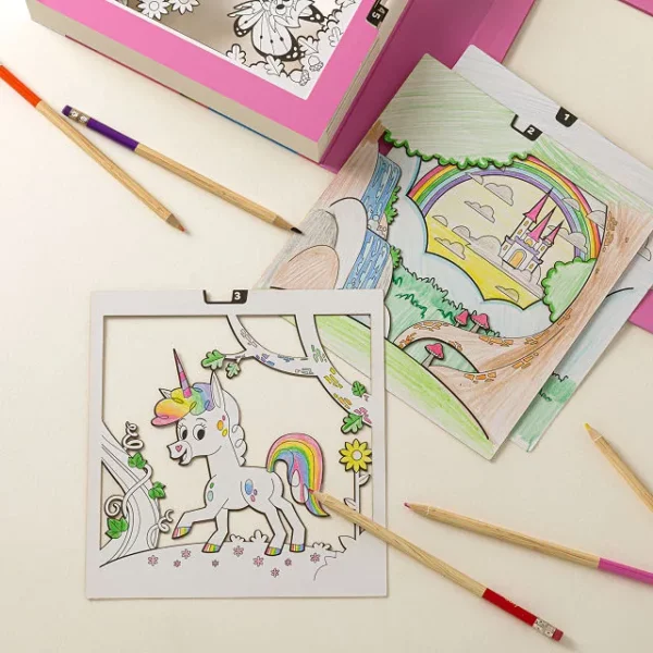3d Coloring Slide Shadowbox Art 1