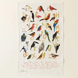 Alphabet In Birds Tea Towel