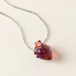 Anatomical Glass Heart Necklace 4