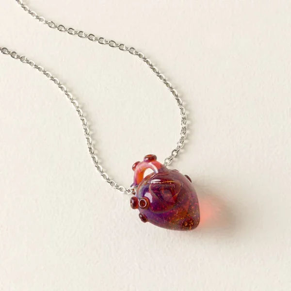 Anatomical Glass Heart Necklace 4