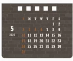 Barber Shop Box Calendar -2026 2