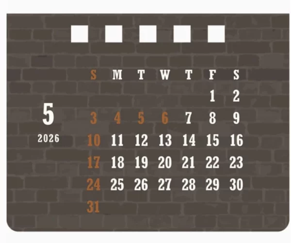 Barber Shop Box Calendar -2026 2