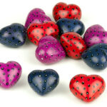 Bespeckled Small Soapstone Hearts, Set Of 12