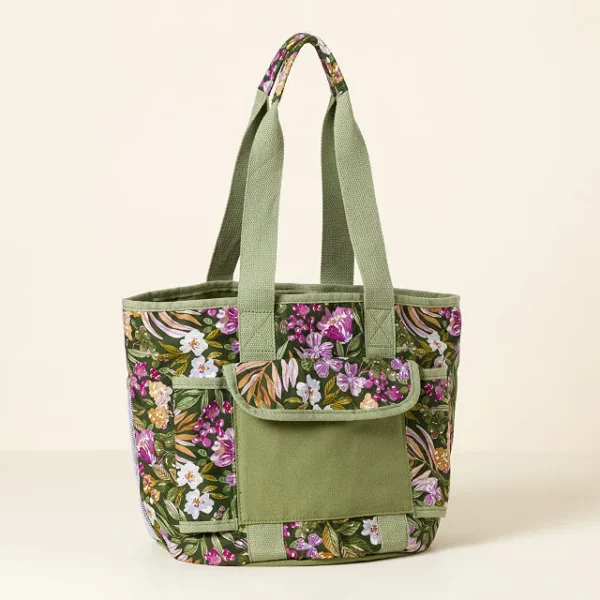 Blooming Floral Garden Utility Tote E