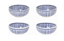 Blue Sprout Pinch Bowls, Set Of 4