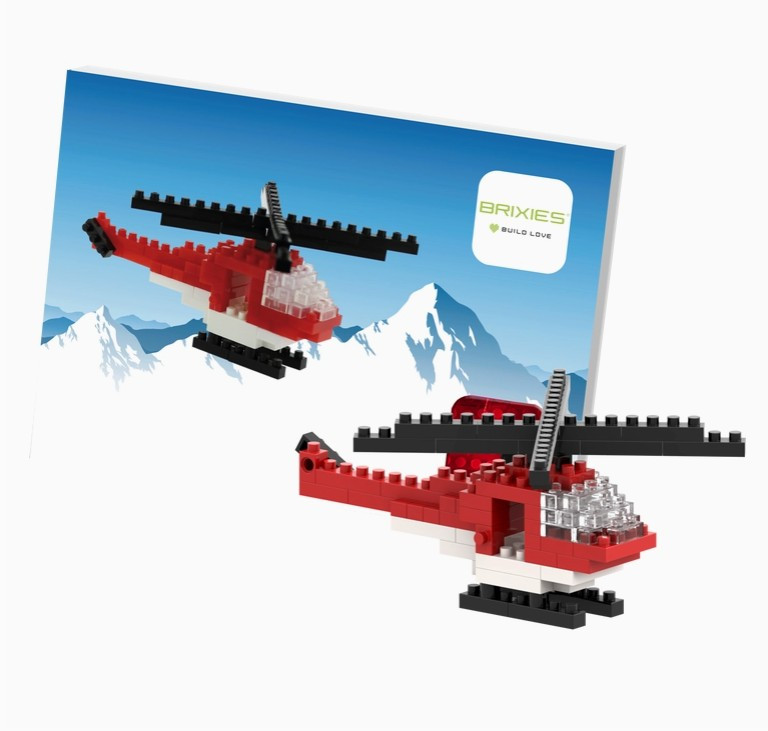 Brixies Postcard Helicopter Blocks Brixies Postcard Helicopter Blocks