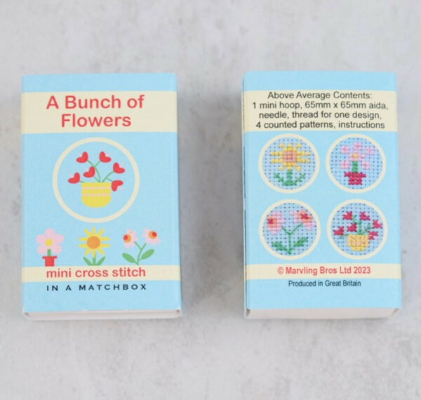 Bunch Of Flowers Mini Cross Stitch In A Matchbox 6