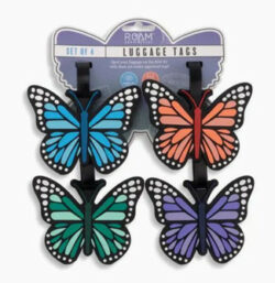 Butterfly Luggage Tags, Set Of 4