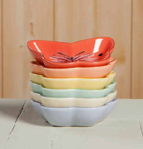 Butterfly Pinch Bowls, Set Of 6 1