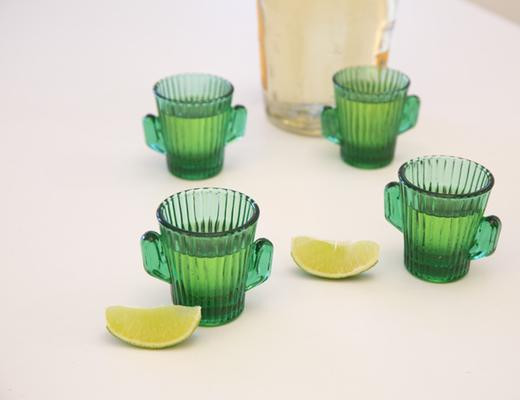 Cactus Shot Glasses, Set Of 4