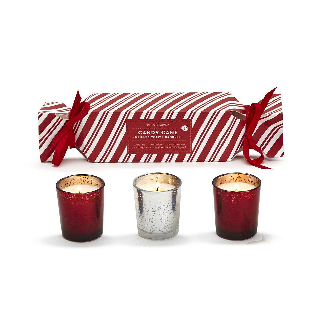Candy Cane Candle Cracker, Set Of 3 Candy Cane Candle Cracker, Set Of 3