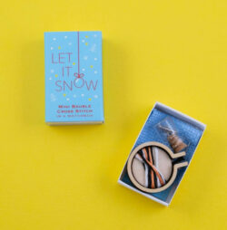 Christmas Baubles Let It Snow Cross Stitch In A Matchbox