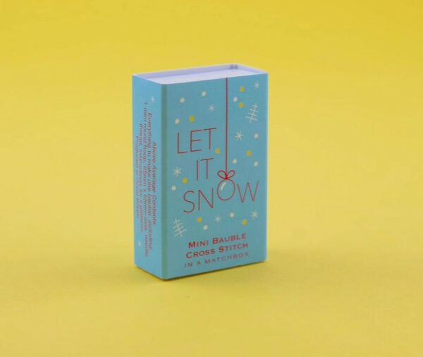 Christmas Baubles Let It Snow Cross Stitch In A Matchbox 3