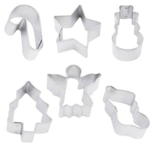 Christmas Mini Cookie Cutters, 6 Piece Set 1