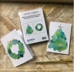 Christmas Sea Glass Boxed Note Cards