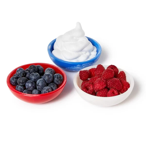 Color Pop Round Tidbit Bowl - Red, White & Blue 2