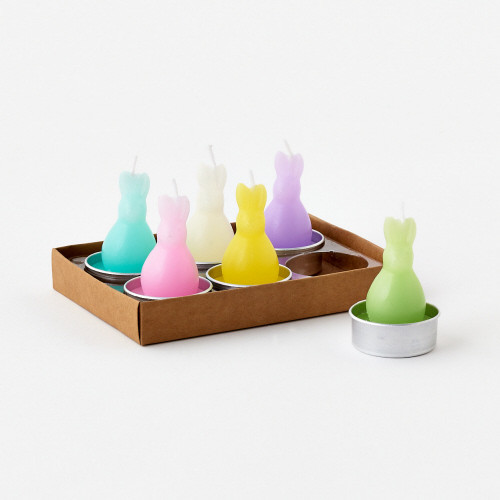 Colorful Bunny Tealight Candles Colorful Bunny Tealight Candles