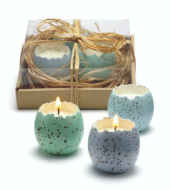 Cracked Egg Candles In Nest, Set Of 3