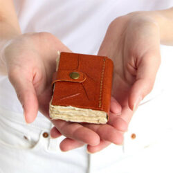 Crushed Leather Mini Journal 1