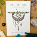 Crystal Bead Bracelet - Dalmatian Jasper