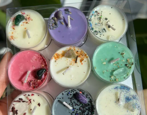 Crystal Tealight Sampler, Set Of 9 1