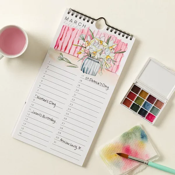 Diy Birth Month Flower Perpetual Calendar 1