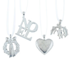 Deck The Halls Mini Pewter Ornament Set, 4 Pc