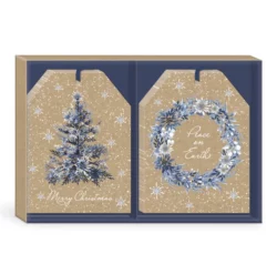 Die-cut Kraft Christmas Tags, Set Of 12