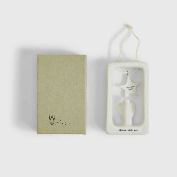 East Of India Hanging Porcelain Angel 1